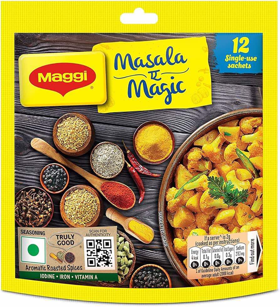Maggi Magic Masala, 12 Sachets pouch