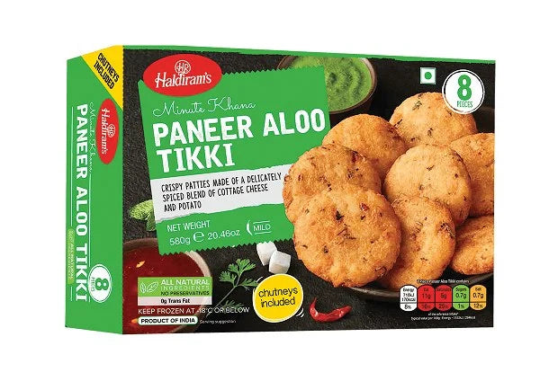 Haldiram's Paneer Aloo Tikki 580Gm