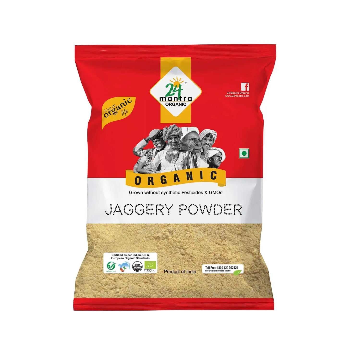 24 Mantra Organic Jaggery Powder - 1 LB
