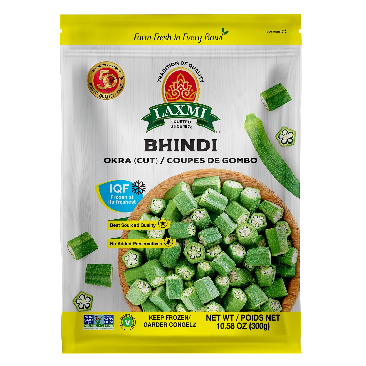 Laxmi Frozen Okra Cut 300g