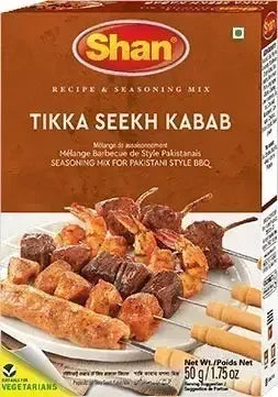Shan Tikka Seekh Kebab Spice Mix 50 gm box