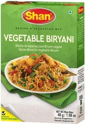 Shan Vegetable Biryani Spice Mix 45 gm box