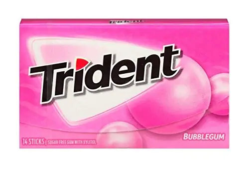 Trident Bubblegum Sugar Free Gum - 14 Sticks