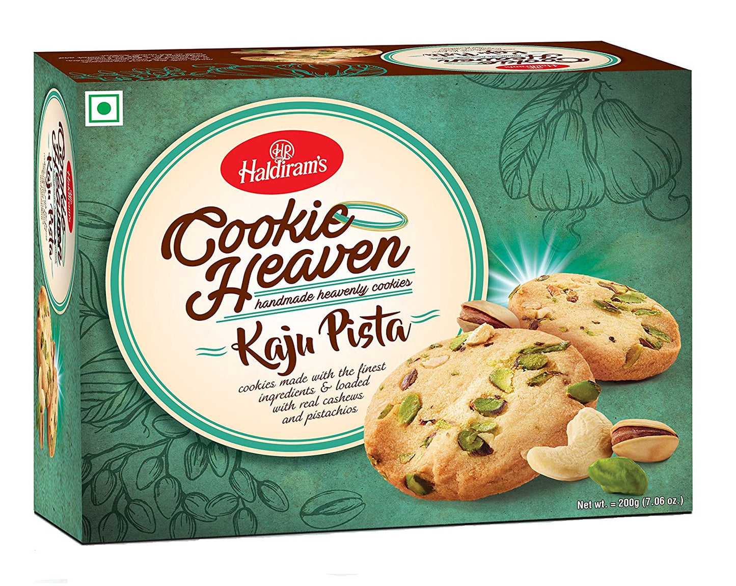 Haldiram's Cookie Heaven Kaju (Cashew) Pista Cookies 200gm