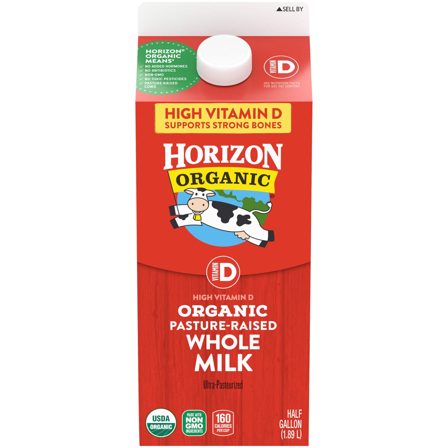 Horizon Organic Vitamin D Whole Milk 0.5 gal Carton