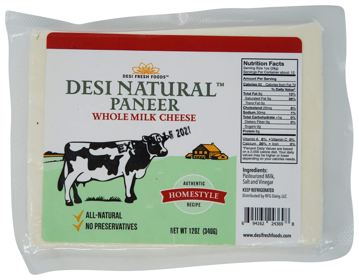 Desi Natural Paneer 12oz
