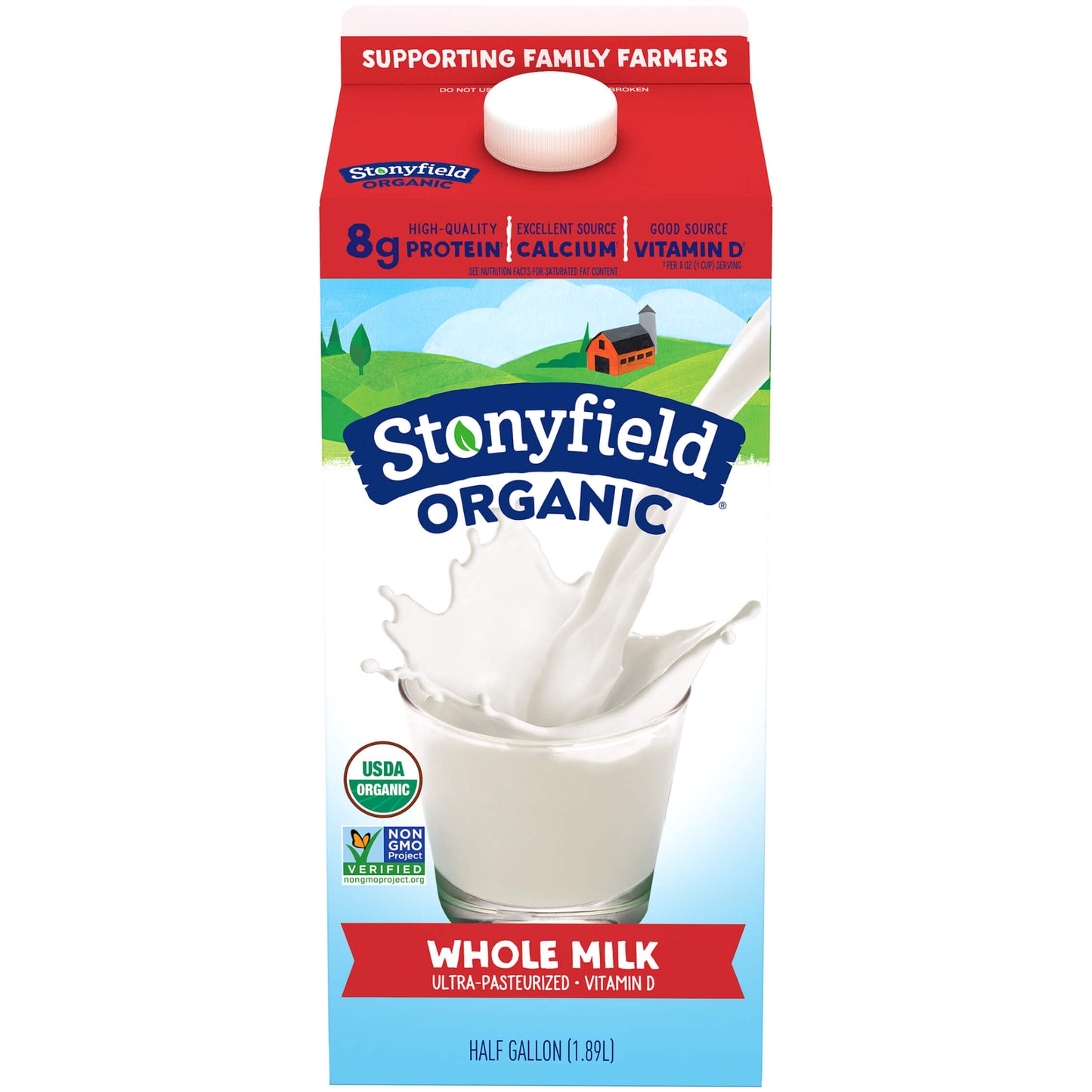 Stonyfield® Organic Whole Milk 0.5 gal. Carton