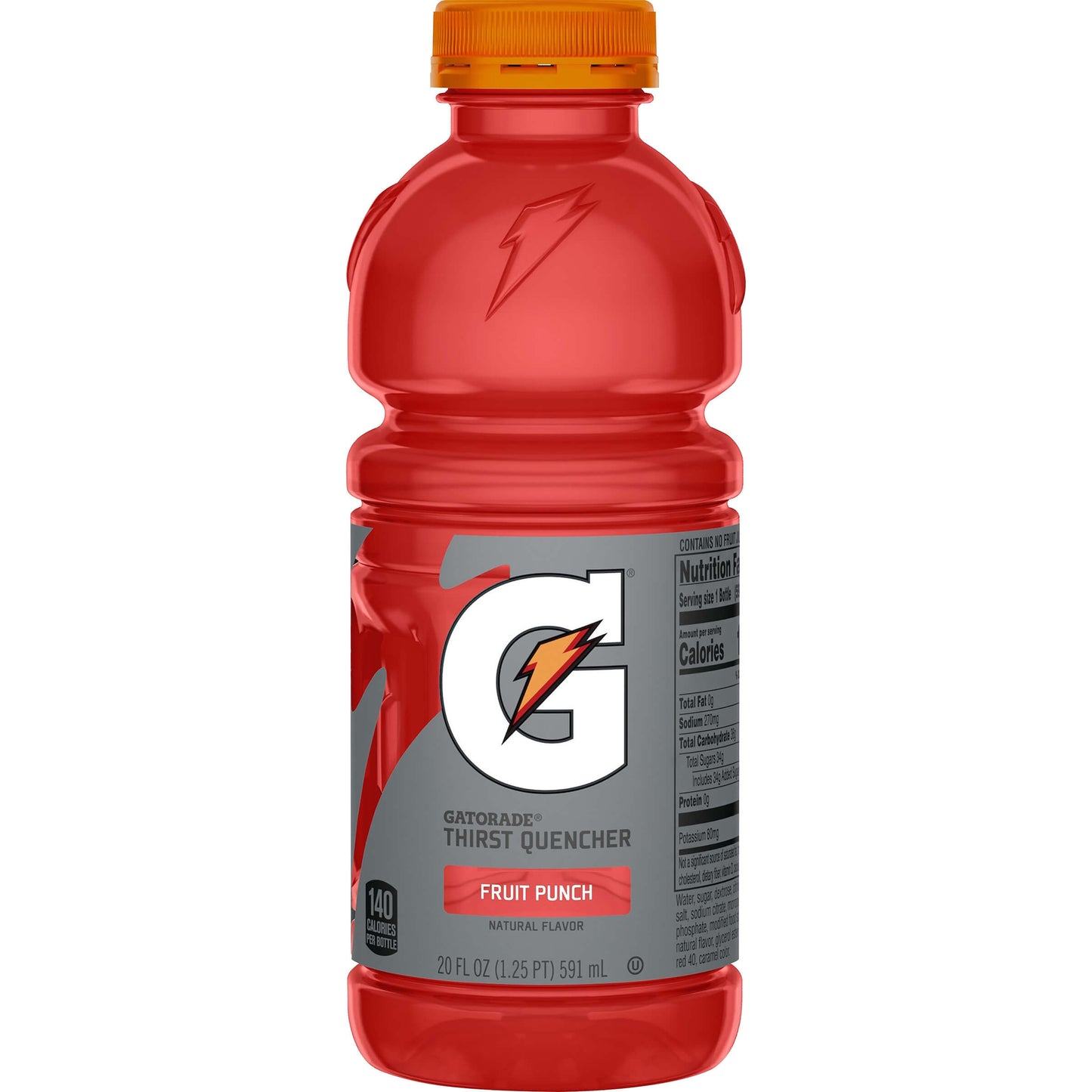 Gatorade Thirst Quencher Fruit Punch 20 Fluid Ounce Plastic Bottle