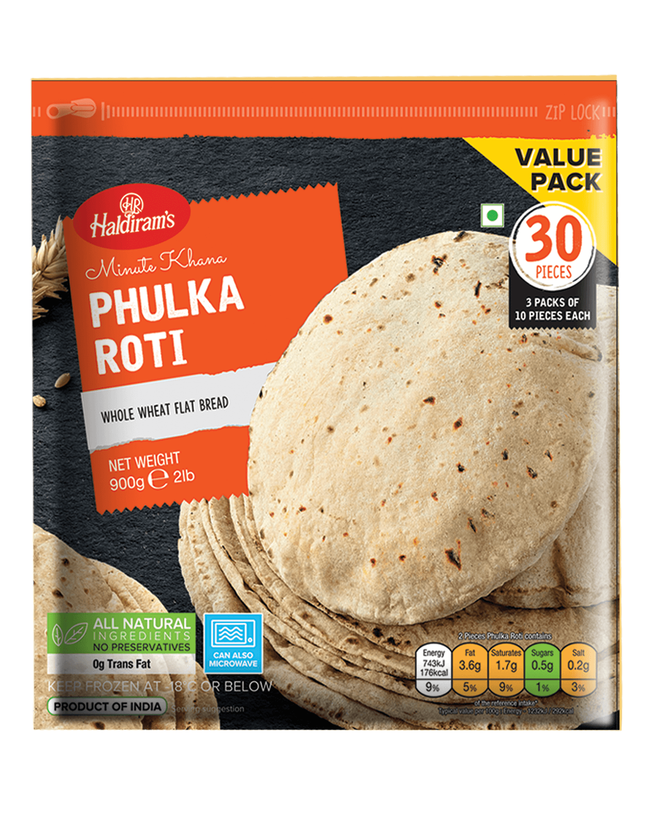 Haldiram's phulka roti 30 pcs