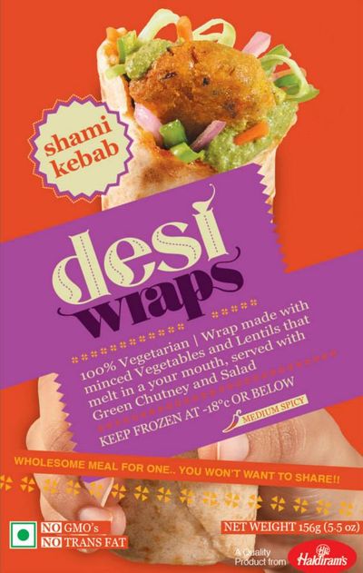 Shami Kabab Wrap 156gm - Desi Wrap