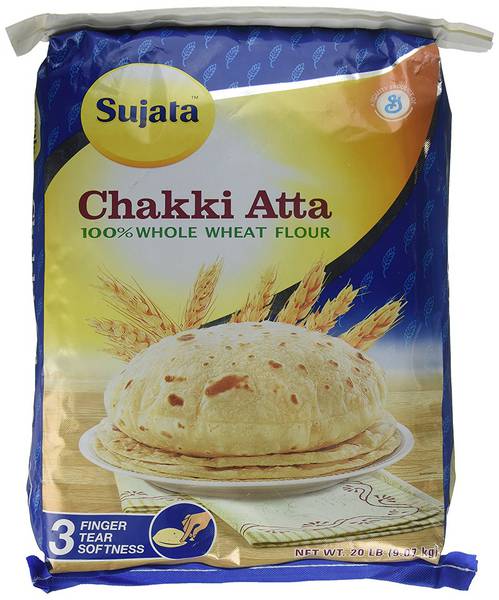 Sujata 100% Whole Wheat Chakki Atta 20 LB