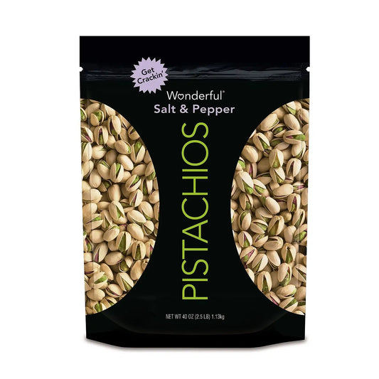 Wonderful Salt And Pepper Pistachios (40 Oz.)