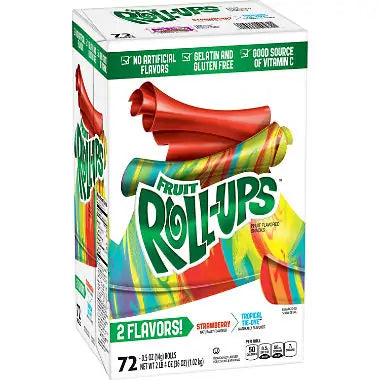 Strawberry And Tropical Tie-dye Fruit Roll-ups (72 Ct.)