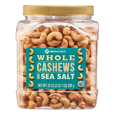 Member's Mark Roasted Whole Cashews With Sea Salt ( 33 Oz.)