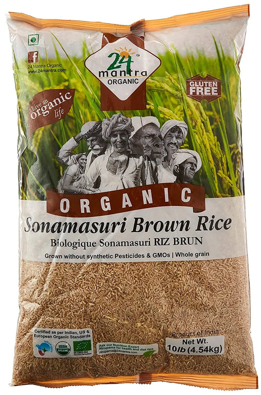 24 Mantra Organic Sona Masoori Brown Rice (10 LB)