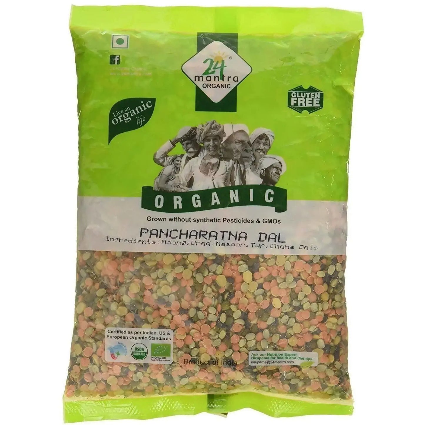 24 Mantra Organic Pancharatna Dal (2 LB)