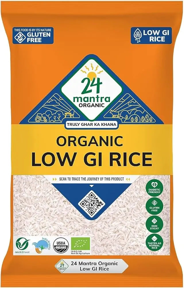 24 Mantra Organic Low Gi (Sona Masoori) Rice - 4 LB