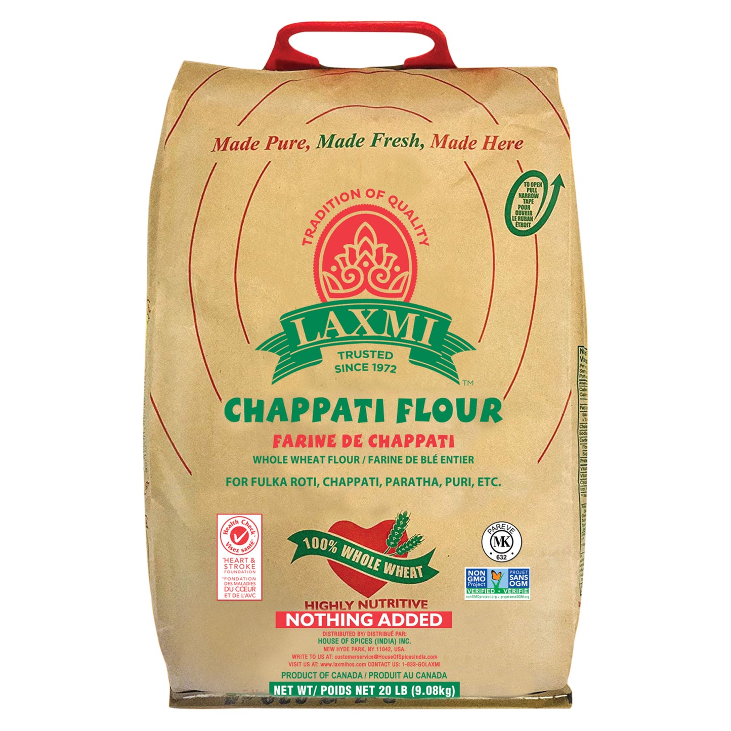 Laxmi Chappati Flour 20 Lb
