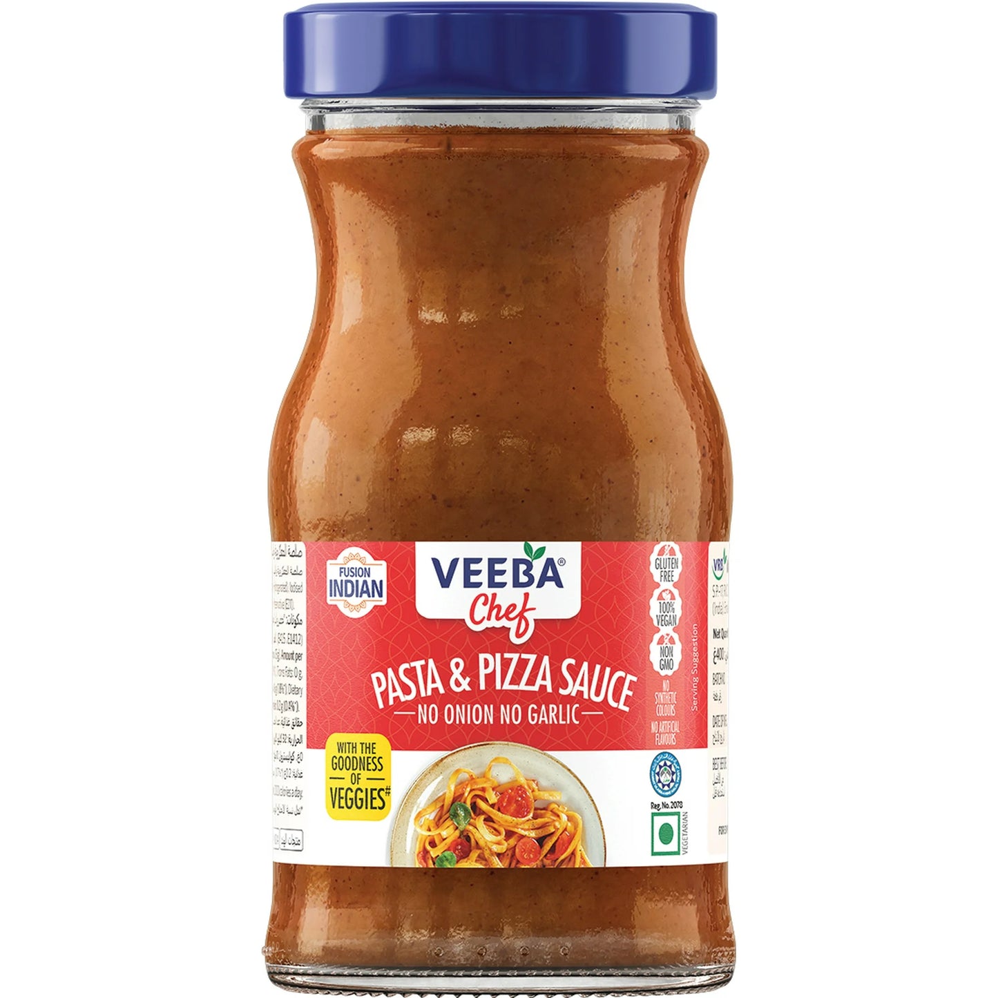 Veeba Pasta Pizza Sauce No Onion No Garlic (400g 14oz)