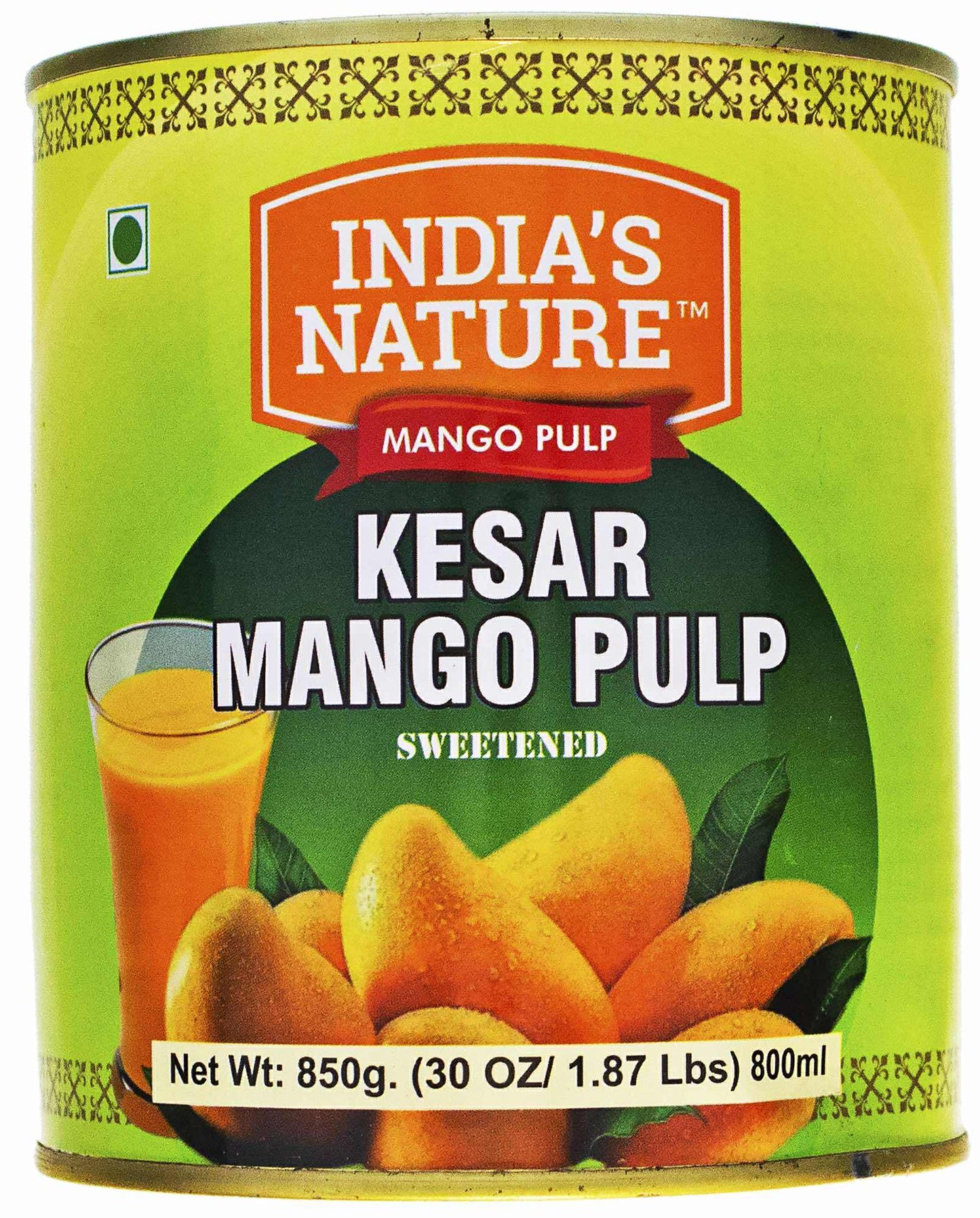 India's Nature Kesar Mango Pulp 850g