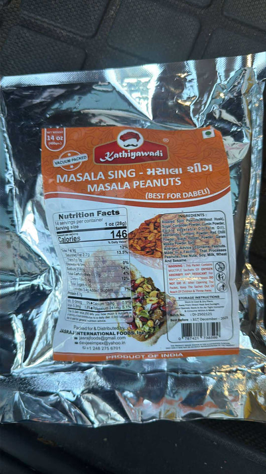 Kathiyawadi masala sing masala peanuts