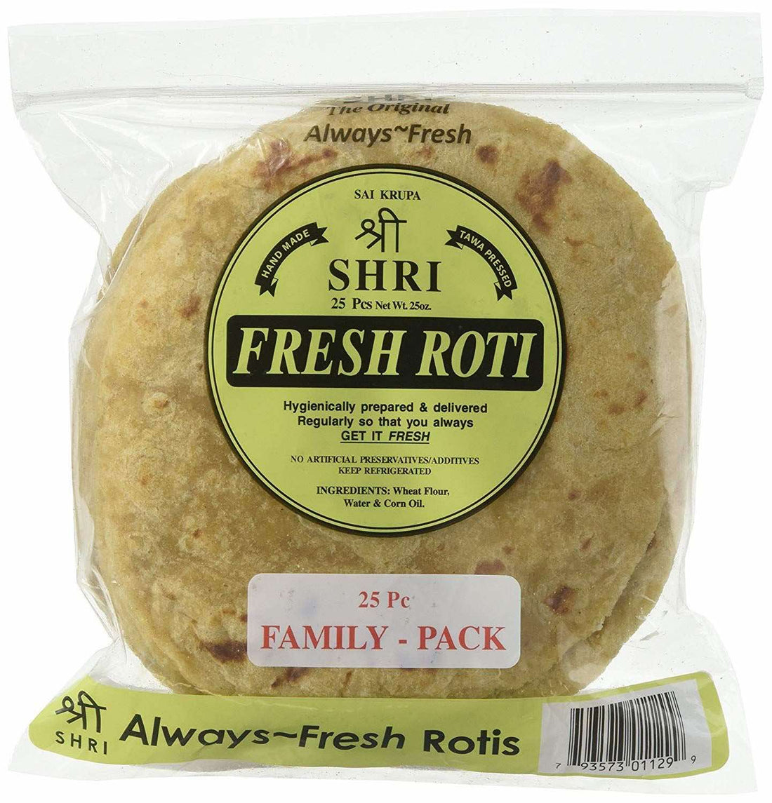 Shri Fresh Roti 25pc– Fresh Central Grocery