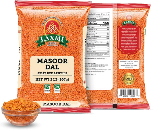 Laxmi Red Split Lentils Masoor Dal 2LB