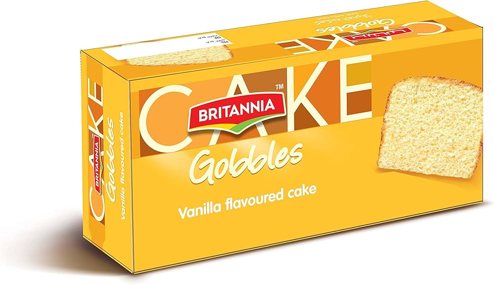 Britannia Gobbles Vanilla Cake 250gm