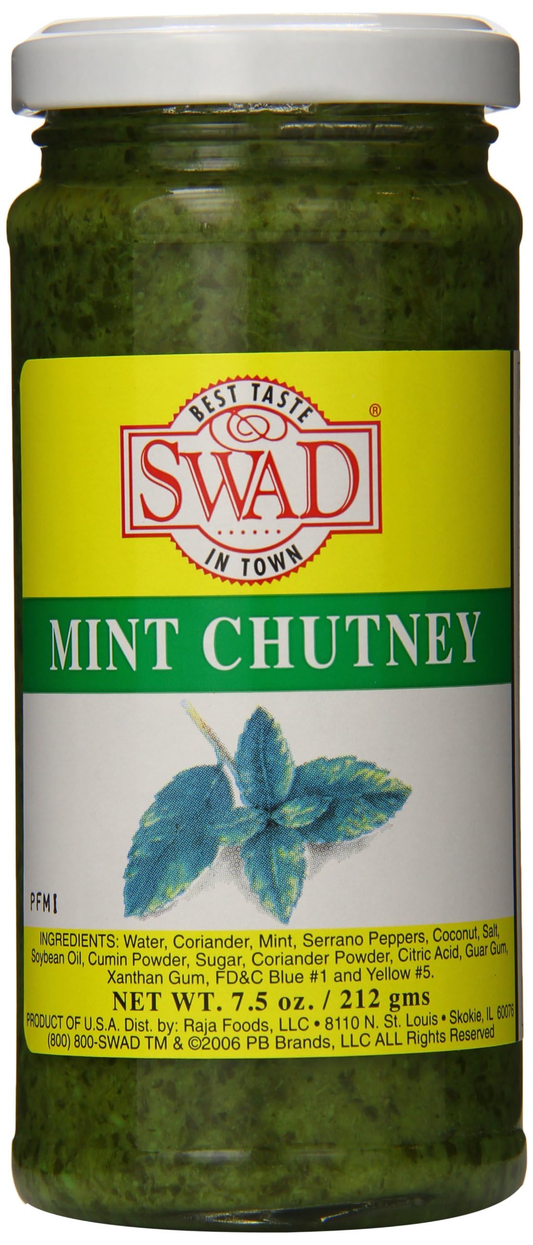 Swad Mint Chutney 7.5oz  212g
