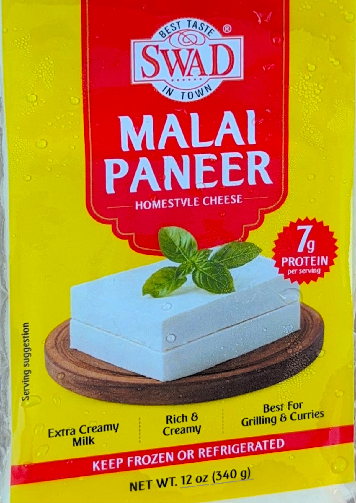 Swad Malai Paneer Homestyle Cheese, 12oz