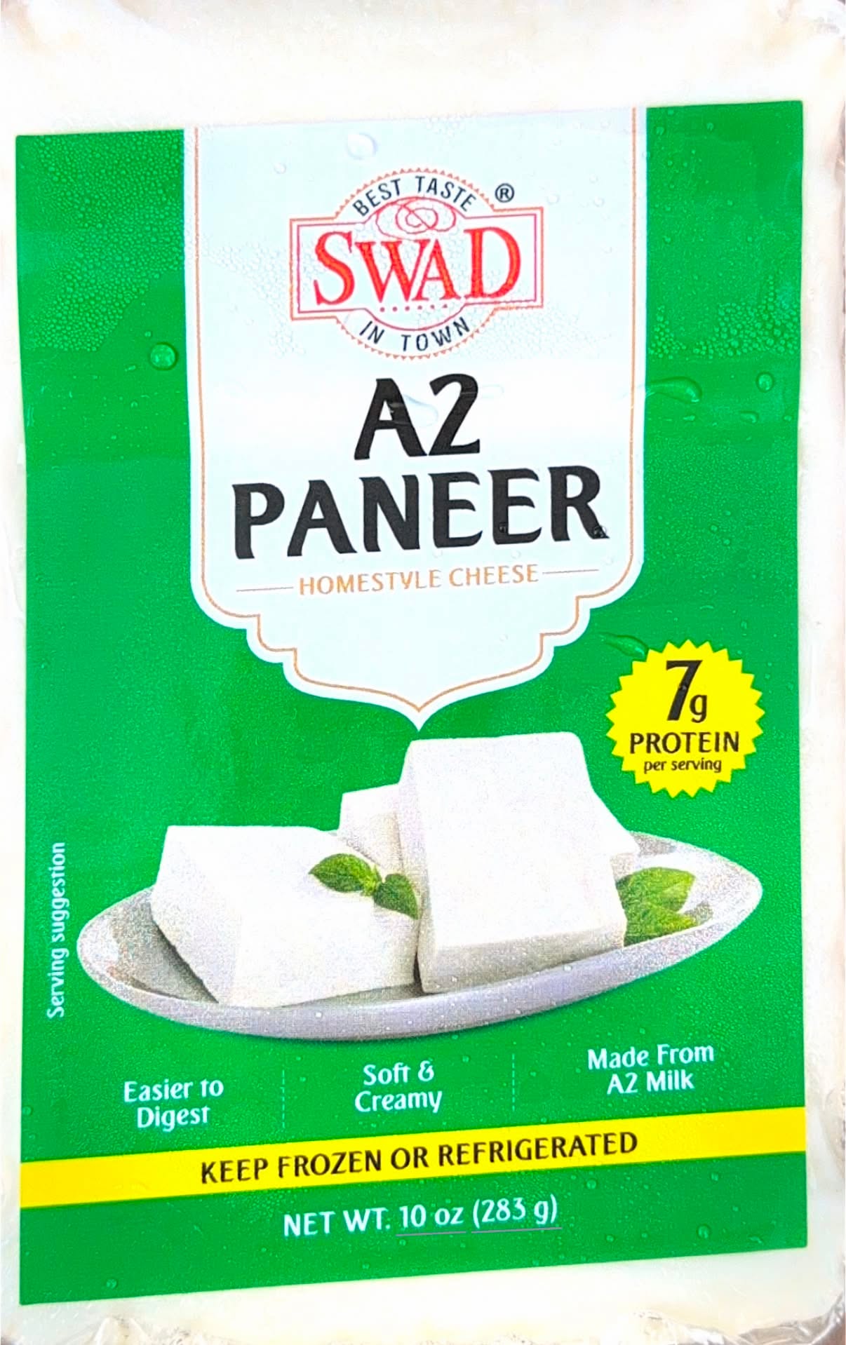 Swad A2 Paneer Homestyle Cheese, 10oz