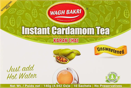Waghbakri Instant Tea Cardamon Unsweetened (4.94 OZ - 140 GM)