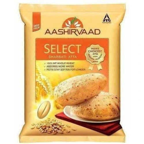 Aashirvaad Select Sharbati Whole Wheat Atta - 20 LB