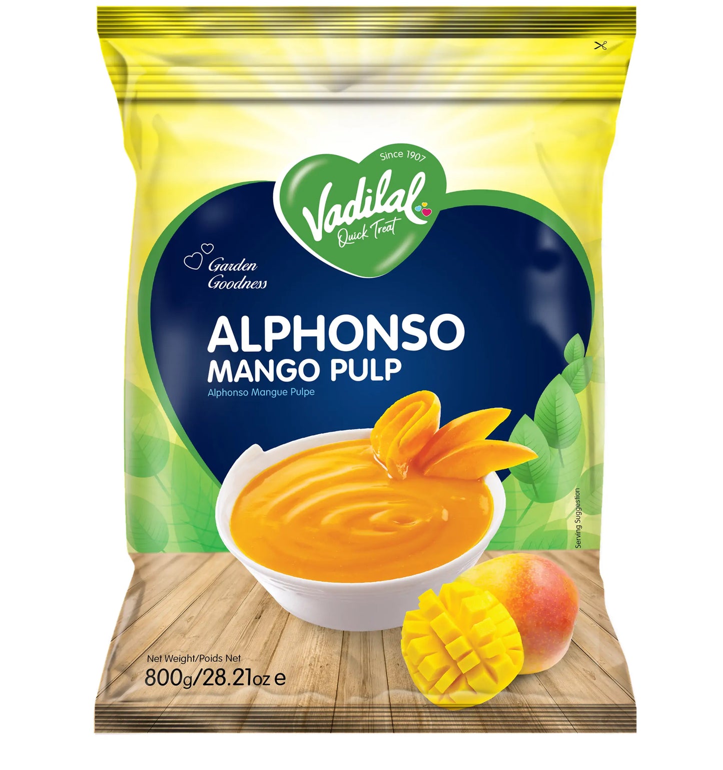 Vadilal Frozen Alphanso Mango Pulp - 28.21 OZ (800 GM)