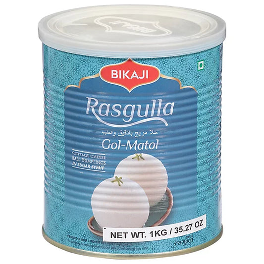 Bikaji Rasgulla (Gol Matol) - 1 Kg (Can)