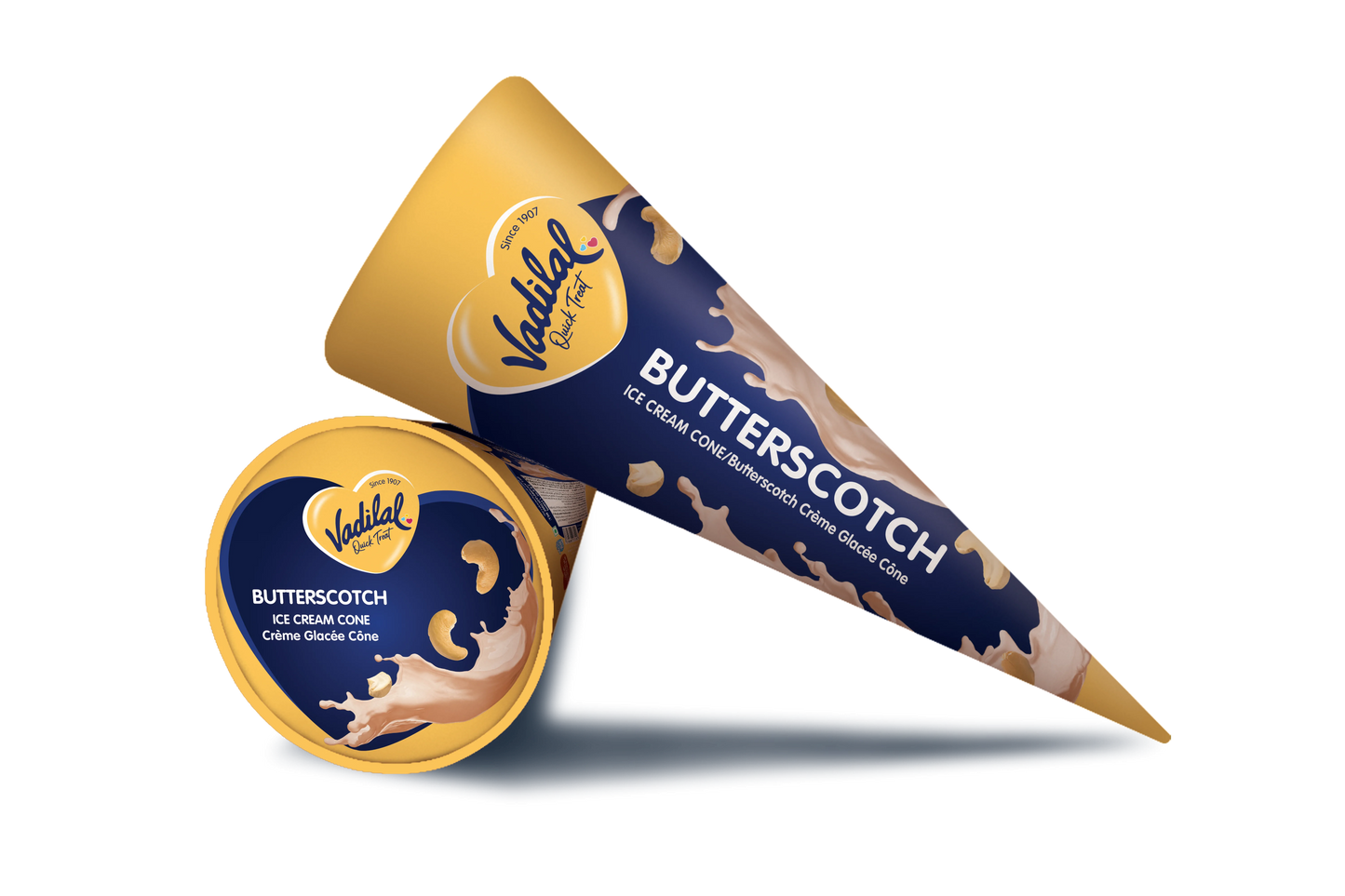Vadilal Ice Cream Cone - (BUTTERSCOTCH-110 ML)