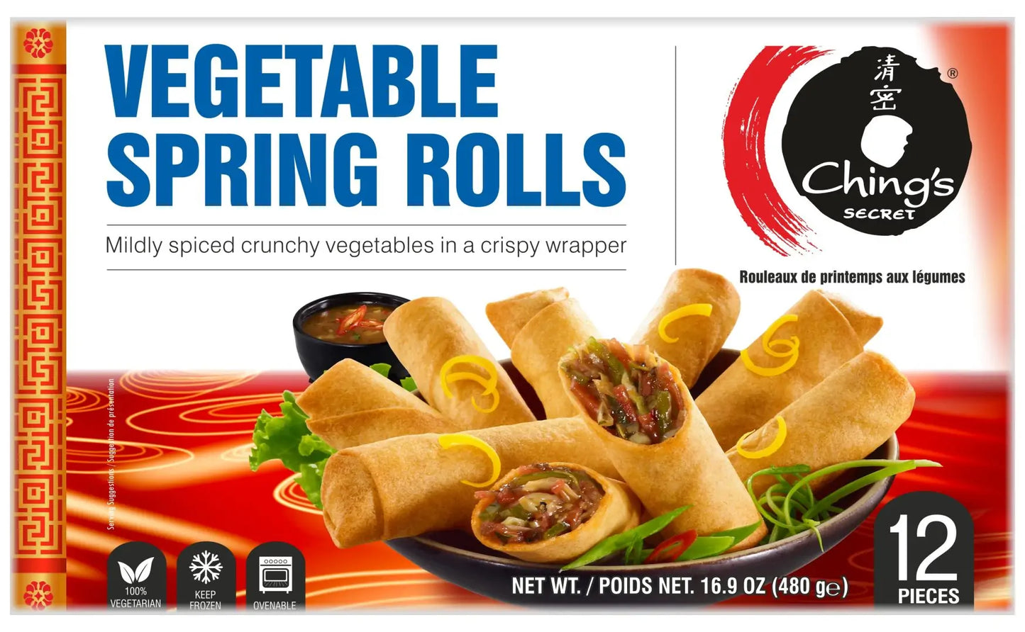 Ching's Vegetable Spring Rolls - 12 Pcs (480 Gm)