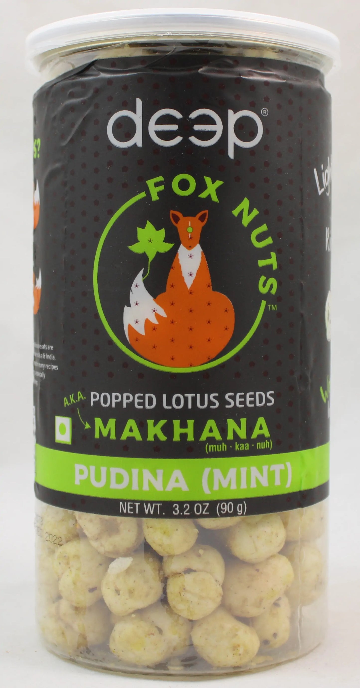 Deep Fox Nuts Phool Makhana- Pudina (MINT) (3.2 OZ - 90 GM)