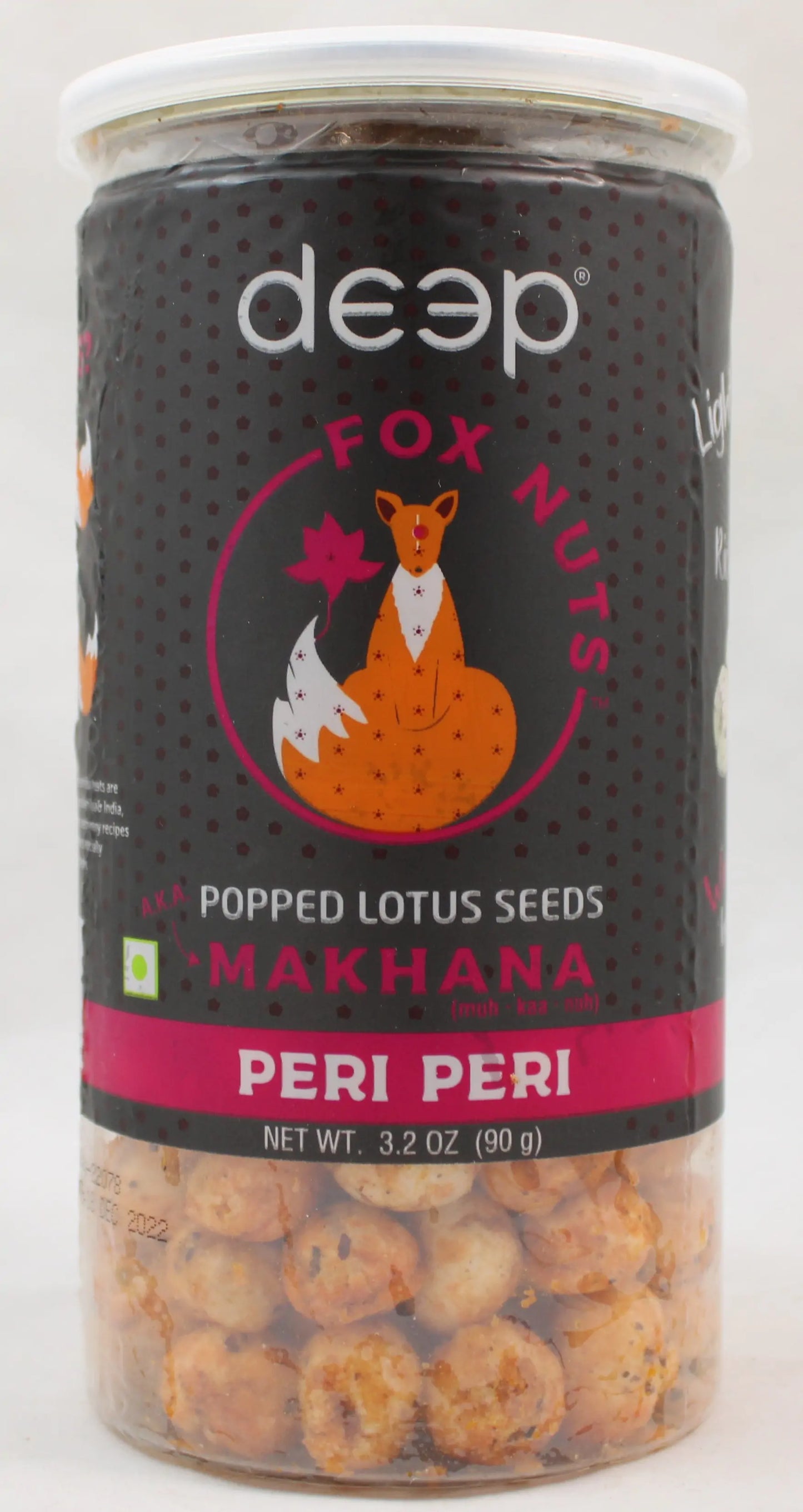 Deep Fox Nuts Phool Makhana- PERI PERI (3.2 OZ - 90 GM)
