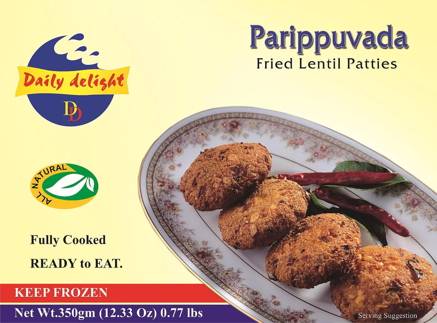 Daily Delight Frozen Parippuvada - 10.58 OZ (300 GM)