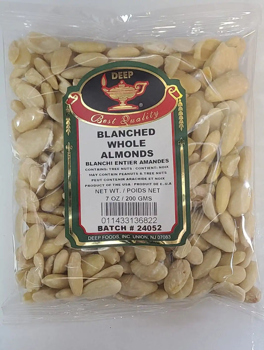 Deep Blanched Whole Almonds - 7 OZ (200 GM)