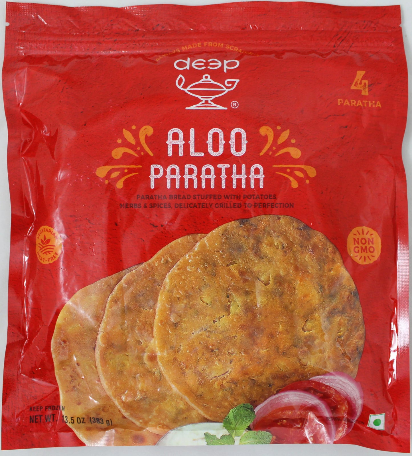 Deep Aloo Paratha 4 PCS (Buy 2 for $7)