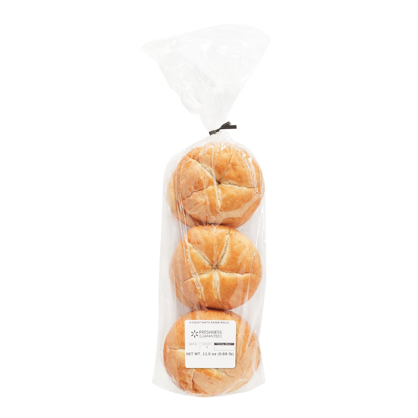 Freshness Guaranteed White Kaiser Rolls, 11 oz, 6 Count
