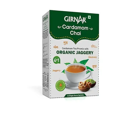 Girnar Instant Cardamom Chai Premix With Organic Jaggery - 10 Sachets