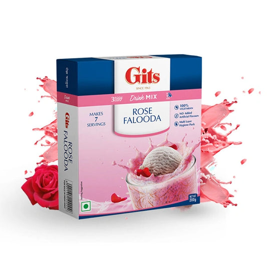 Gits Rose Falooda Mix - 7 OZ (200 GM)
