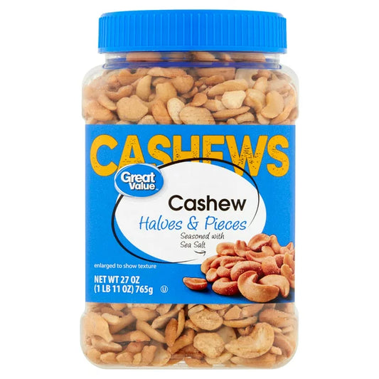 Great Value Cashew Halves & Pieces, 27 oz