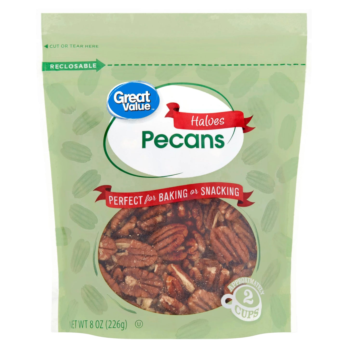 Great Value Pecan Halves, 8 oz