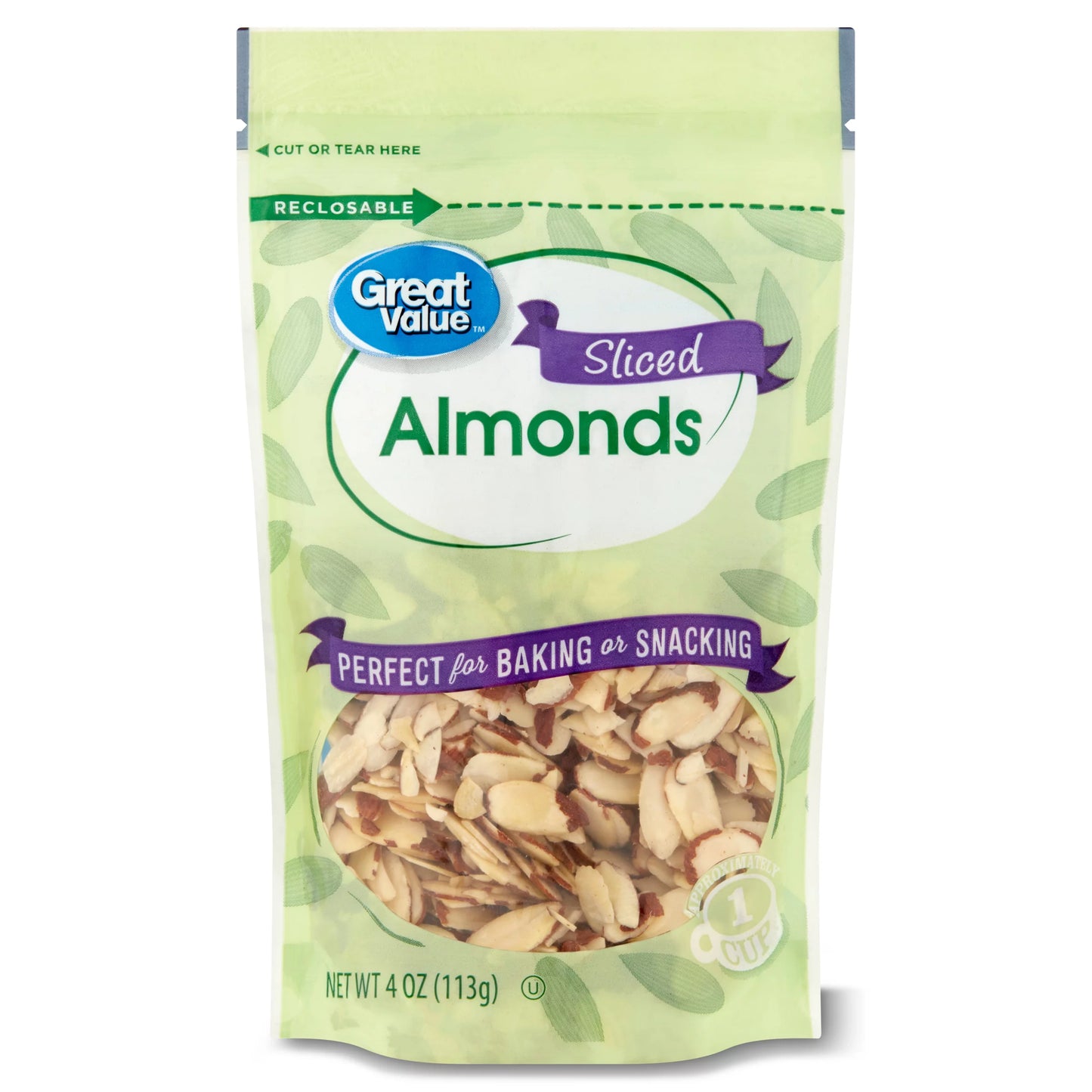 Great Value Sliced Almonds With Skin, 4 oz