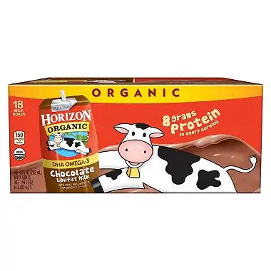 Horizon Organic Chocolate Milk With Dha (8 Fl. Oz. Carton, 18 Pk.)