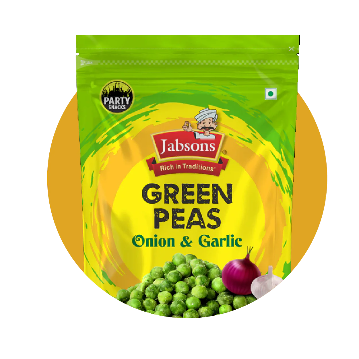 Jabsons Green Peas (ONION & GARLIC) - 14 OZ (400 GM)
